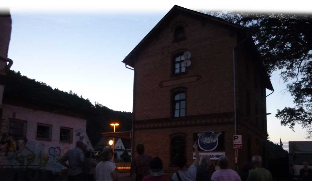 Fledermausbeobachtung am Mausohr-bahnhof. D. Diehl