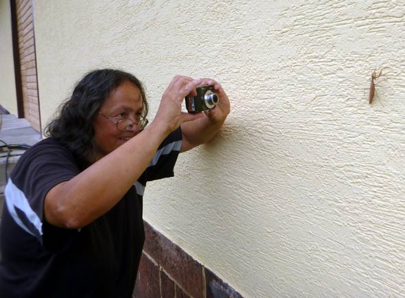 Beim fotografieren einer Gottesanbeterin. D. Diehl