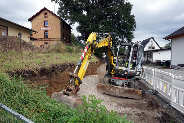 Baggerarbeiten fr Parkpltze (S. Diehl)
